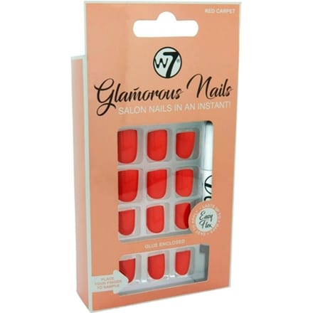 W7 Glamorous Nails Red Carpet - 24 stuks