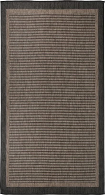 vidaXL Buitenkleed platgeweven 80x150 cm donkerbruin
