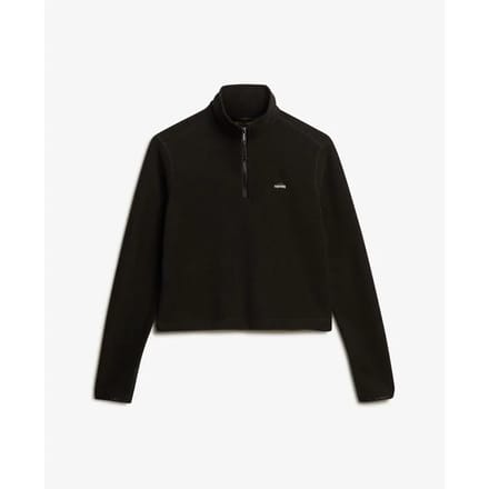 Superdry - Korte Polar fleecetrui met halve rits - Dames - Truien