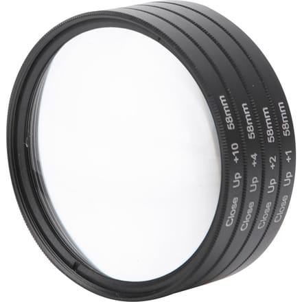 Optisch glas Macro Close-up +1 +2 +4 +10 Lensfilterkit 58mm voor Canon Nikon Sony-camera's gray