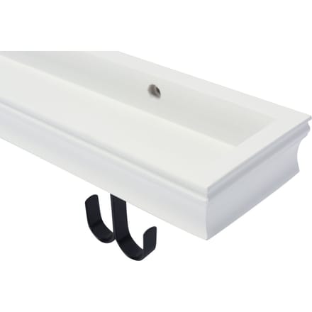 Duraline - Wandplank - Klassiek - Plank Met Haakjes - Wit - 80cm