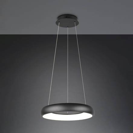 Trio Lighting Cardona hanglamp, Ø 46,5 cm, zwart, CCT, metaal