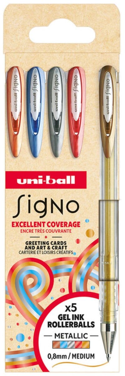 Uni-Ball - Signo - Metallic gel pen set - 5 st. - UM-120NM