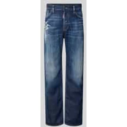 straight fit jeans in used-look