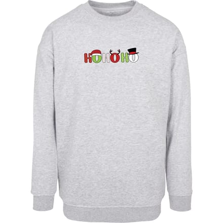 Merchcode - Christmas Ho Ho Ho Crewneck sweater/trui - L - Grijs