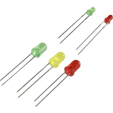TRU COMPONENTS VK-84523 LED-assortiment Groen, Rood, Geel Rond 3 mm, 5 mm