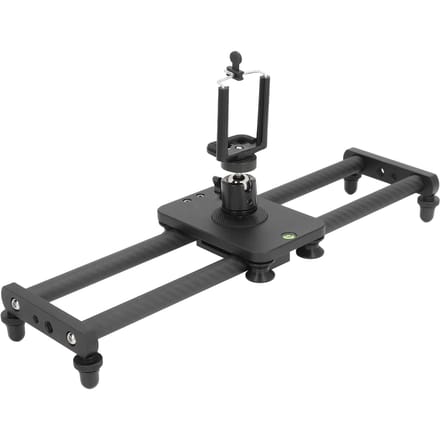 16in 40cm Camera Slider Rail Koolstofvezel Dolly Track Slider voor DSLR Camera Camcorder Telefoon Max black