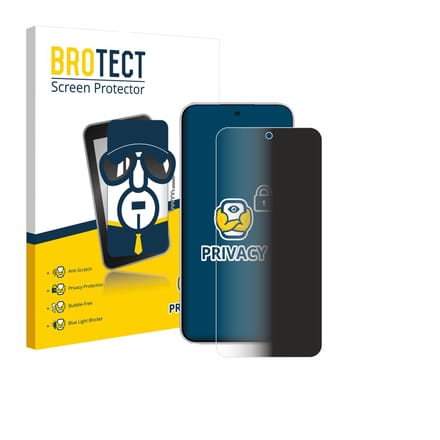 BROTECT - privacy screenprotector voor Xiaomi Redmi Note 15 Pro 5G - Folie Beschermfolie Blauwlichtfilter