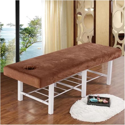 Luxe Verwarmd Massage Tafel Hoes - Dik Fluweel - Geschikt voor Schoonheidssalons en SPA