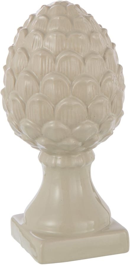 J-Line decoratie Dennenappel - porselein - beige - large