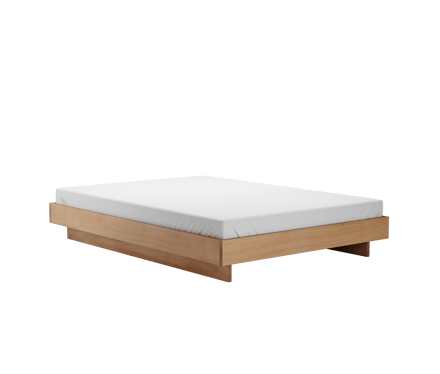 Objekte unserer Tage Zians Bed met doorlopend been - eiken - zonder hoofdeinde - 200 x 200 cm
