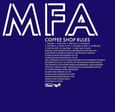 Coffee Shop Rules
