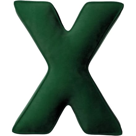Kussen letter x Yellow Tipi Posh Velvet