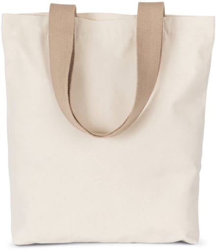 Kimood Gerecyclede shopper met platte bodem KI5202 - Ecume / Hemp - One size