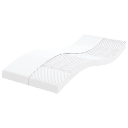 vidaXL - Schuimmatras - 7 - zones - hardheid - 20 - ILD - 100x210 - cm - wit