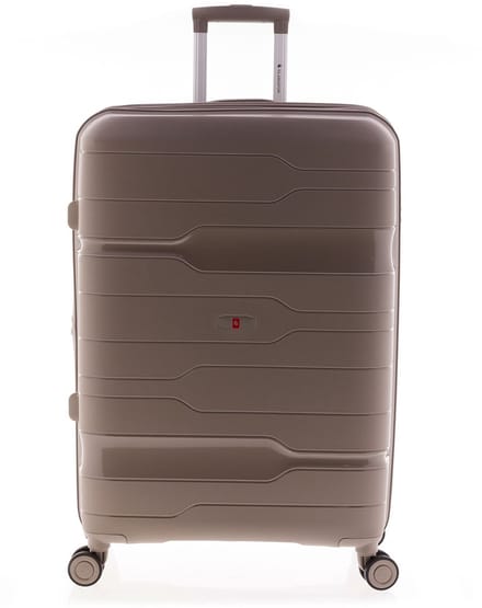 Gladiator Boxing Grote Koffer 77 cm - 105/115 liter - Expandable - TSA slot - Beige