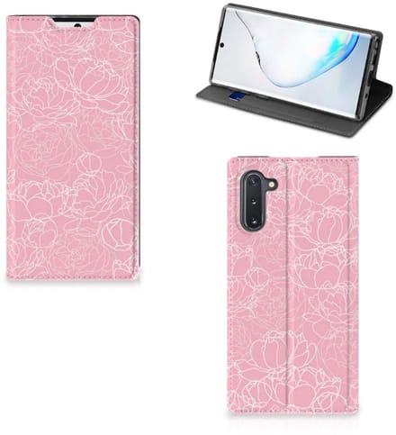 Samsung Galaxy Note 10 Smart Cover White Flowers