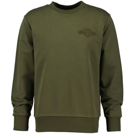 Gant Trui Tonal Shield Crew Neck Sweat Mosgroen / male