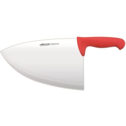 Couteau de cuisine - ARCOS - Prof 298222 - Acier inoxydable Nitrum - Lame 28 cm - Ergonomique rouge