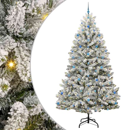 vidaXL - Kunstkerstboom - 270 - cm - 300 - LED's - Warmwit - PVC - en - Staal