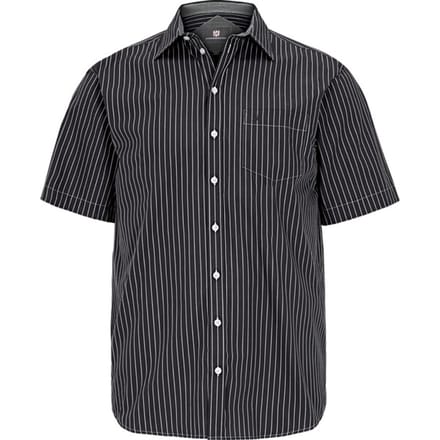 Jan Vanderstorm herren Gestreept Overhemd - 49/50 - zwart - Plus Size