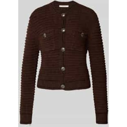 Regular fit gebreid jack met wol model 'cleana'