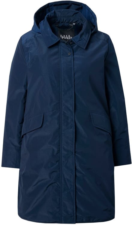 Ulla Popken - Dames - HYPRAR functionele parka waterafstotend capuchon - Marine - Maat 42+