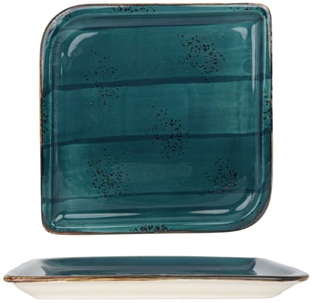 By Bone Serveerschaal - Harmony Tropical - Porselein - 19x19 cm - set van 2