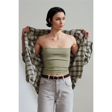 Strapless Bodycon Bandeau Blouse