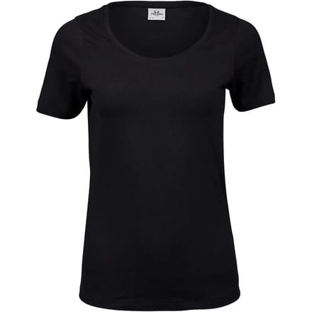 Tee Jays - Dames Stretch T-shirt - Black maat M