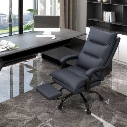 MODENUIT Bureaustoel Met Massage En Verwarming - Tot 155° Kantelbaar - Thuiswerk En Bureau - Polyester - Donkergrijs