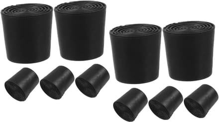 Deurstopper Rubber - Deurwig Deurblokker - Deur Stabiliseren - Antislip Ontwerp - 10 stuks - Zwart