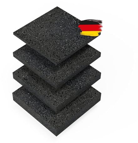 Rubberen Terrastegels 90 x 90 x 3 mm voor Onderlegplaten van Tuin- en Terrasconstructies