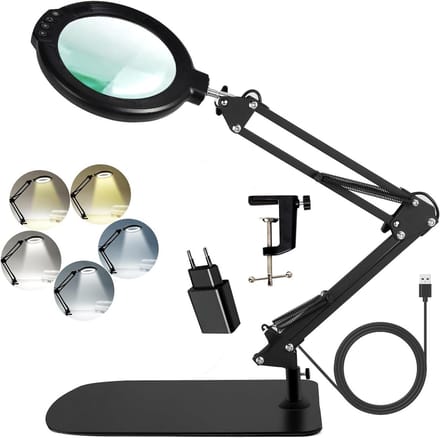 Vergrootglas met Verlichting - Loelamp - Dimbare Tafelvergrootglas - Lichtoplossing