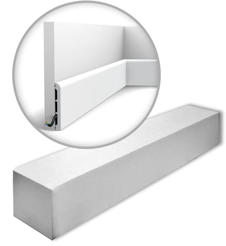 Orac Decor SX184-RAL9003-box AXXENT CASCADE 1 doos 20 stukken Plint 40 m