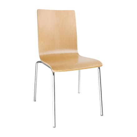 Bolero Stoel met Vierkante Rug Beuken ( Set van 4 )
