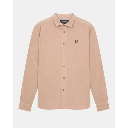 Lyle & Scott Corduroy Overhemd (Maat M) Heren - Zalm/Lichtbruin
