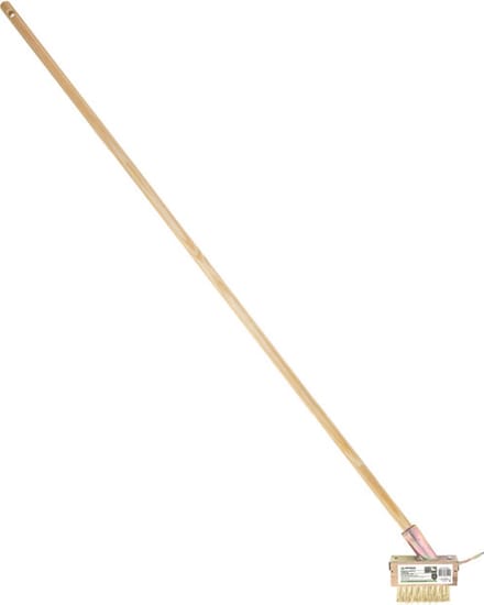 Benson Onkruid borstel / voegen krabber - messing - 3 rijen - met steel en schraper - 120cm