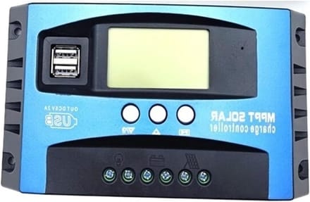 Zonne Laadregelaar - MPPT Controller - Energie Beheer - Automatische Tracking - 100A - Blauw