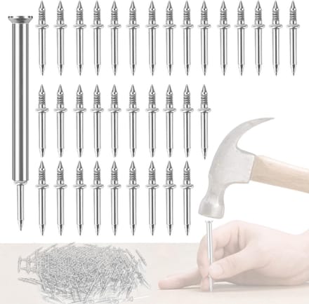 200 stuks dubbele nagelwand 100 mm lang - onzichtbare veiligheidsschroeven - hulsgereedschap