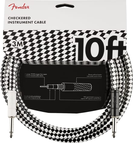 Fender Pro Instrument Cable Checkerboard 3 m - Gitaarkabel