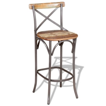 vidaXL - Barkruk - massief - gerecycled - hout