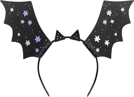PartyDeco - Tiara vleermuis (4 stuks)