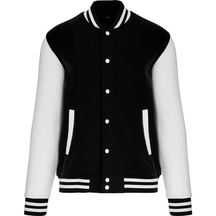 Kariban College jacket unisex K497 - Black / White - XS