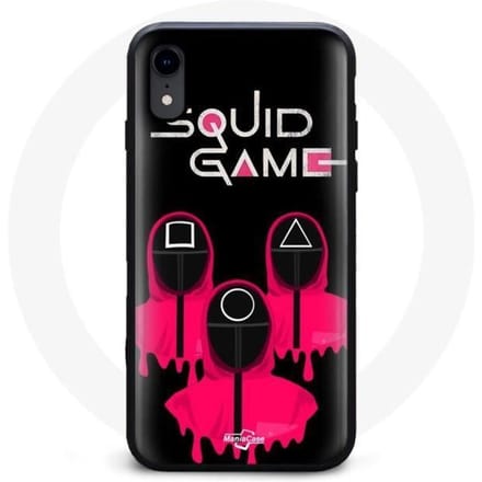 Coque Iphone X Face Square Squid Game