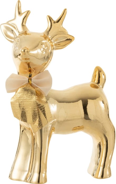 J-Line figuur Eland Boog - porselein - goud - large