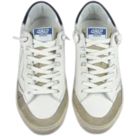 Heren lederen sneakers 4b12 Blauw