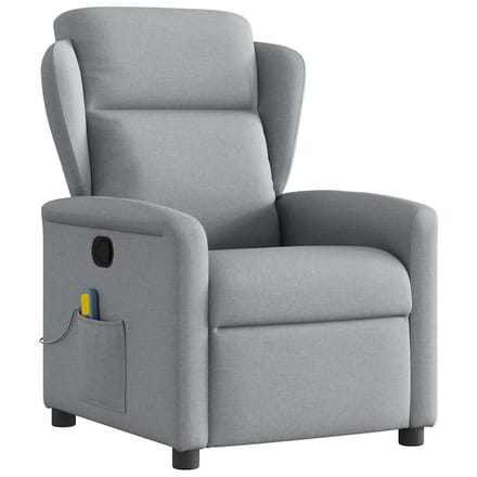 Vidaxl Klapbare Massagestoel, Lichtgrijs, Bekleed met Stof