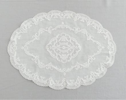 Placemat Set / Onderleggers | Mariette - Kantborduursel - Off-White - 38x50 cm - Set van 4