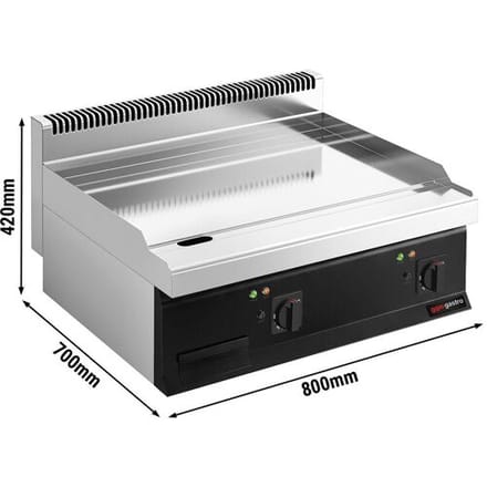 GGM Gastro Elektro Bratplatte - mit Hartchrom-Beschichtung - 8 kW - Glatt